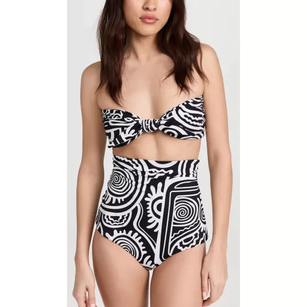 Mara Hoffman Womens Bobbi Bikini BottomsBlack White