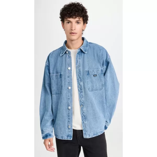 OBEY Mens Milton Shirt JacketLight Indigo