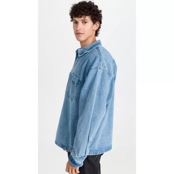 OBEY Mens Milton Shirt JacketLight Indigo