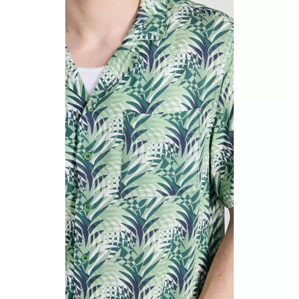 Onia Mens Viscose Convertible Camp ShirtPalm Frond Mlti