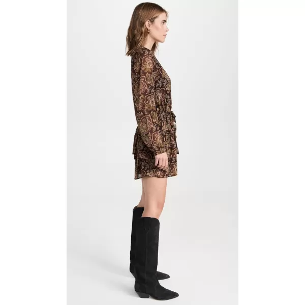 PAIGE Womens Elias DressBlackBrown