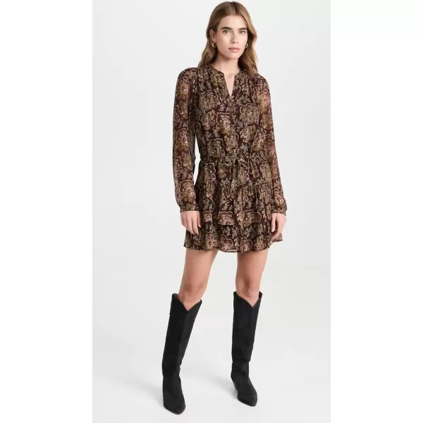 PAIGE Womens Elias DressBlackBrown