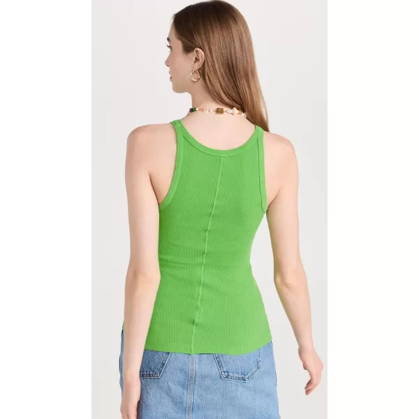 REDONE Womens Ribbed TankPeridot