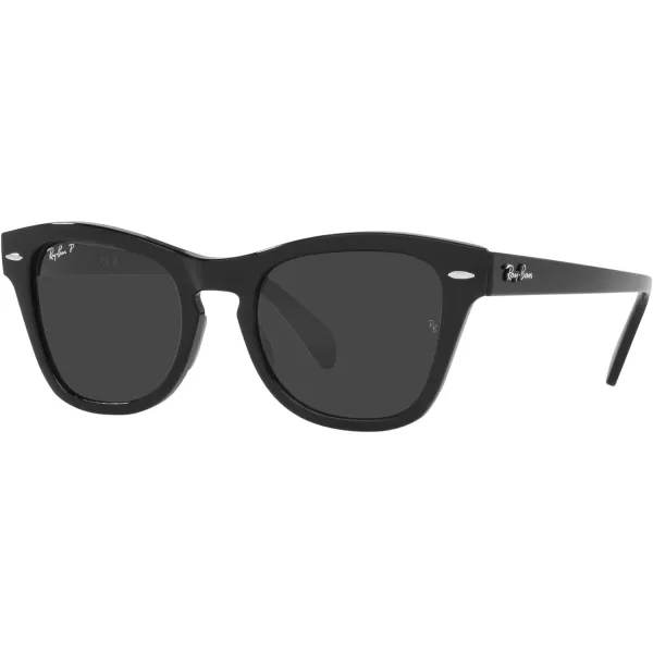 RayBan RB0707s Square SunglassesBlackPolarized Black