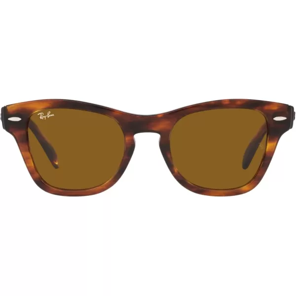 RayBan RB0707s Square SunglassesStriped HavanaBrown