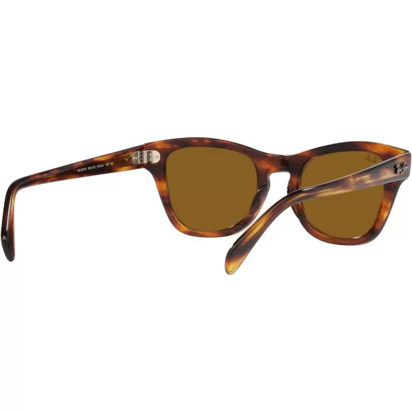 RayBan RB0707s Square SunglassesStriped HavanaBrown