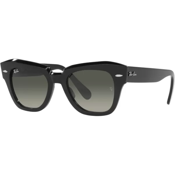 RayBan RB2186 State Street Square SunglassesBlackGrey Gradient