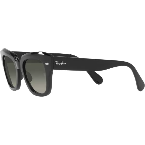 RayBan RB2186 State Street Square SunglassesBlackGrey Gradient