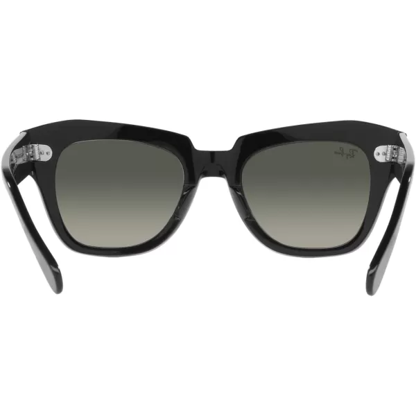 RayBan RB2186 State Street Square SunglassesBlackGrey Gradient