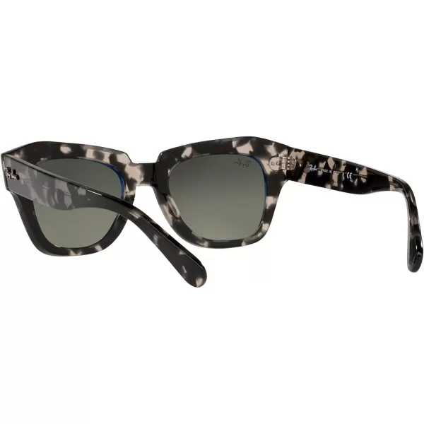 RayBan RB2186 State Street Square SunglassesGrey HavanaGrey Gradient