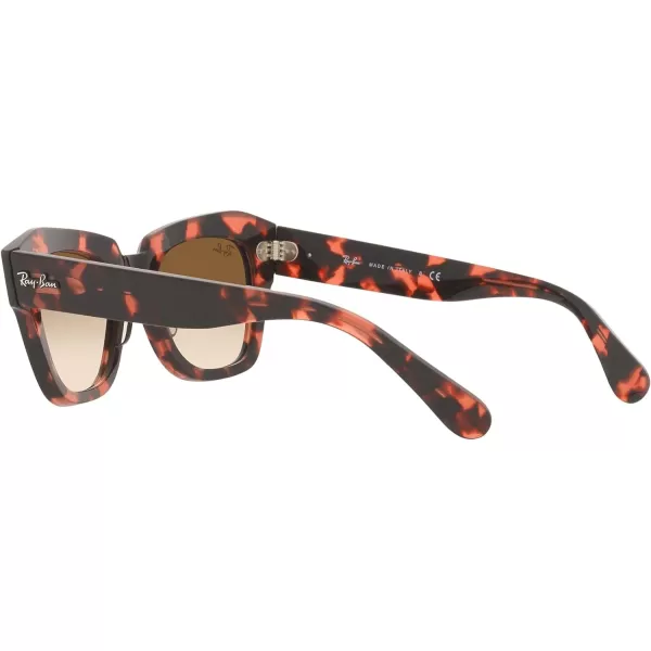 RayBan RB2186 State Street Square SunglassesPink HavanaBrown Gradient