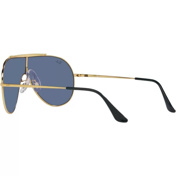 RayBan RB3597 Wings Shield SunglassesLegend GoldDark Blue