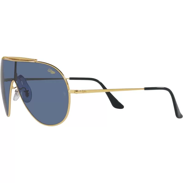 RayBan RB3597 Wings Shield SunglassesLegend GoldDark Blue