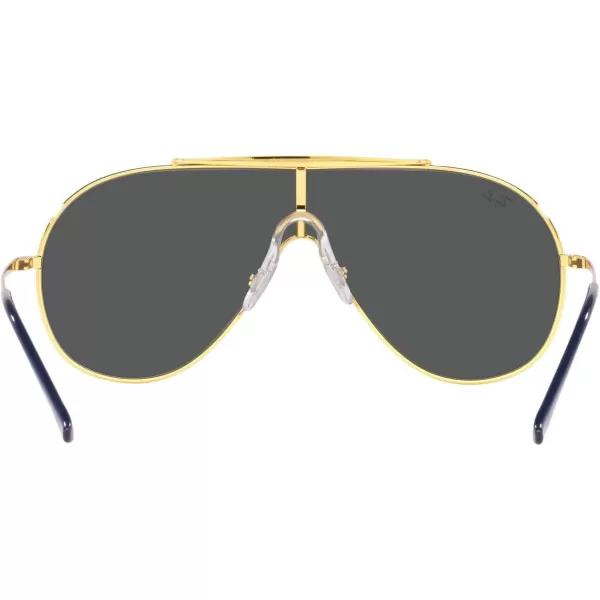 RayBan RB3597 Wings Shield SunglassesLegend GoldDark Grey