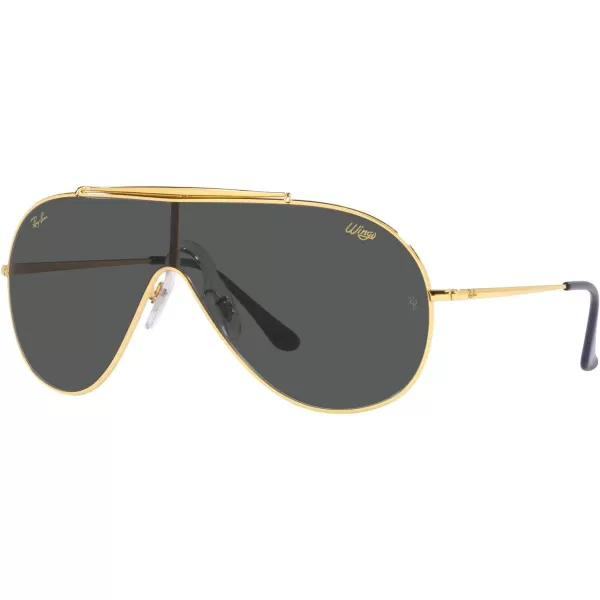 RayBan RB3597 Wings Shield SunglassesLegend GoldDark Grey