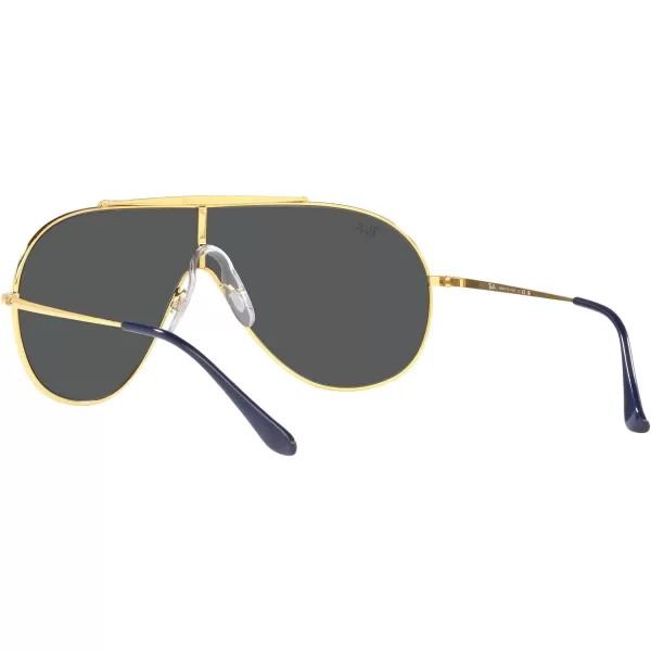 RayBan RB3597 Wings Shield SunglassesLegend GoldDark Grey