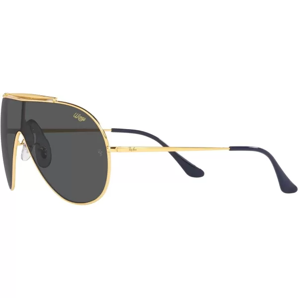 RayBan RB3597 Wings Shield SunglassesLegend GoldDark Grey