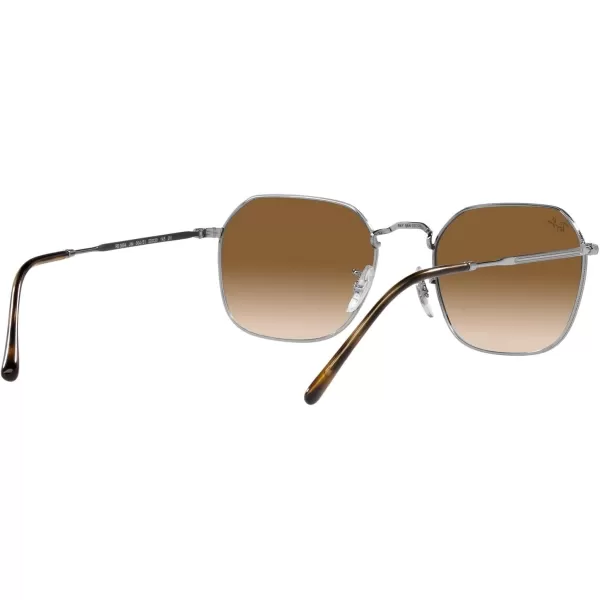 RayBan Rb3694 Jim Square SunglassesGunmetalClear Brown Gradient