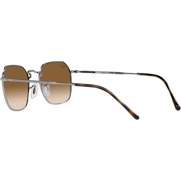 RayBan Rb3694 Jim Square SunglassesGunmetalClear Brown Gradient