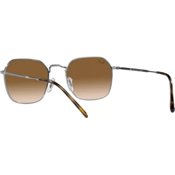 RayBan Rb3694 Jim Square SunglassesGunmetalClear Brown Gradient