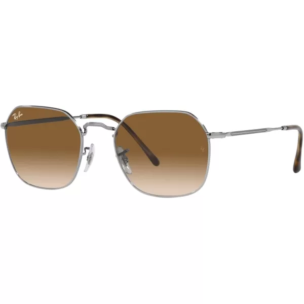 RayBan Rb3694 Jim Square SunglassesGunmetalClear Brown Gradient