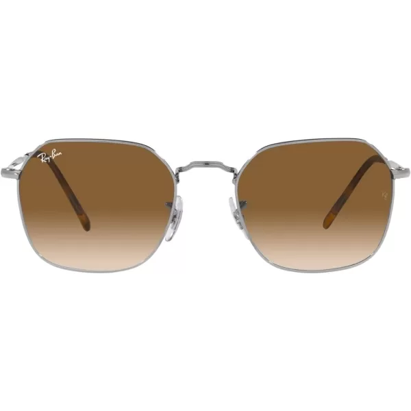 RayBan Rb3694 Jim Square SunglassesGunmetalClear Brown Gradient