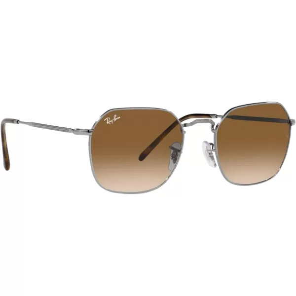 RayBan Rb3694 Jim Square SunglassesGunmetalClear Brown Gradient