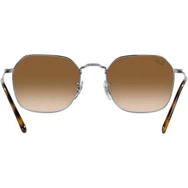 RayBan Rb3694 Jim Square SunglassesGunmetalClear Brown Gradient