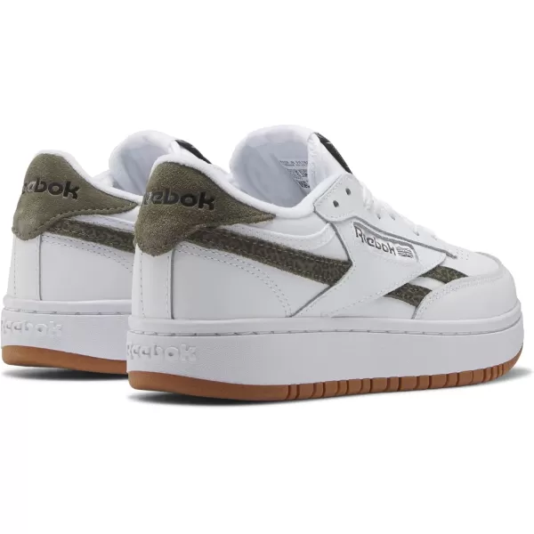 Reebok Womens Club C Geo Mid SneakerArmy GreenWhiteGum