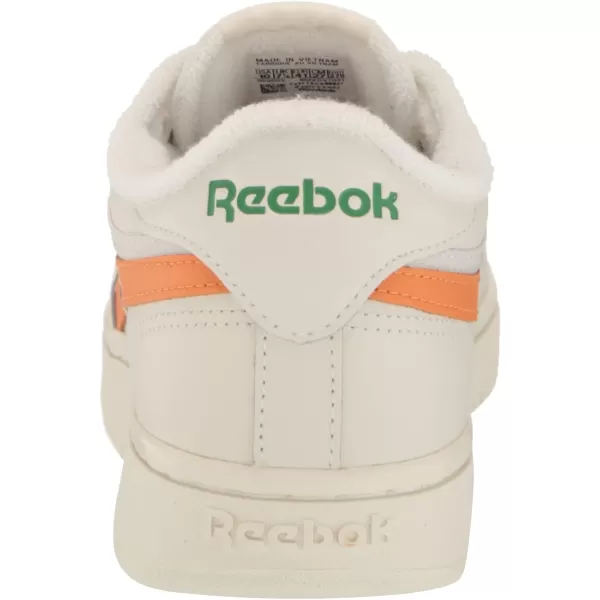 Reebok Womens Club C Geo Mid SneakerChalkGlen GreenPeach Fuzz