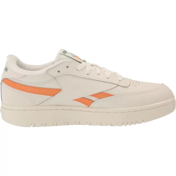 Reebok Womens Club C Geo Mid SneakerChalkGlen GreenPeach Fuzz