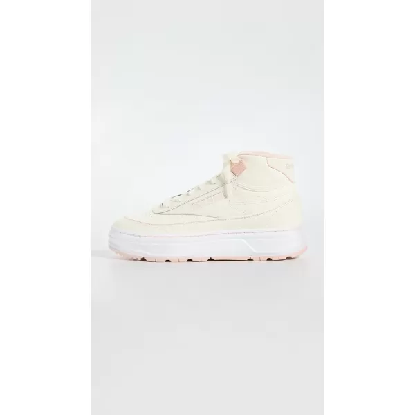 Reebok Womens Club C Geo Mid SneakerChalkPossibly Pink