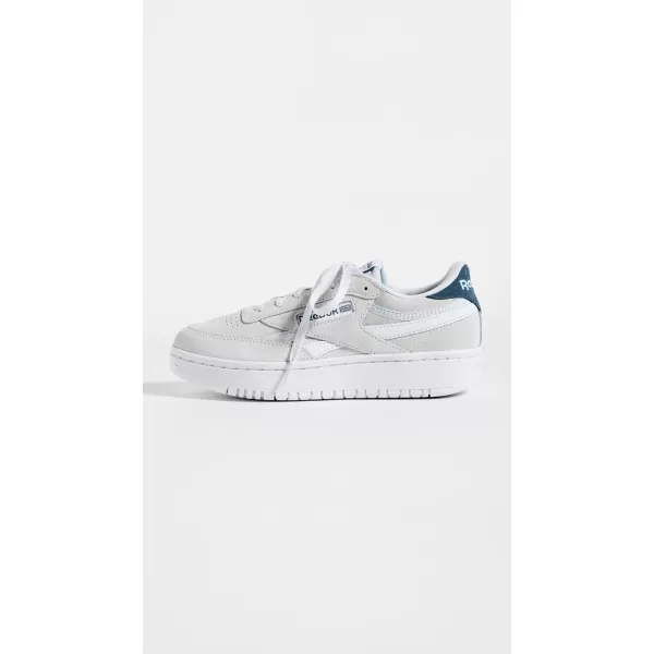 Reebok Womens Club C Geo Mid SneakerCold GreyWhiteHoops Blue