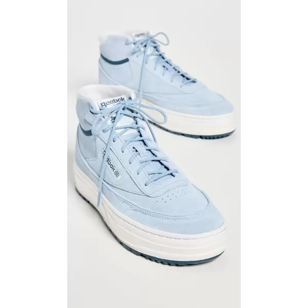 Reebok Womens Club C Geo Mid SneakerGreyChalkHoops Blue