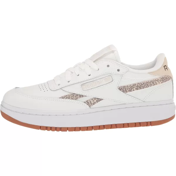 Reebok Womens Club C Geo Mid SneakerWhiteStuccoGum