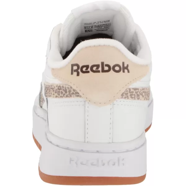 Reebok Womens Club C Geo Mid SneakerWhiteStuccoGum