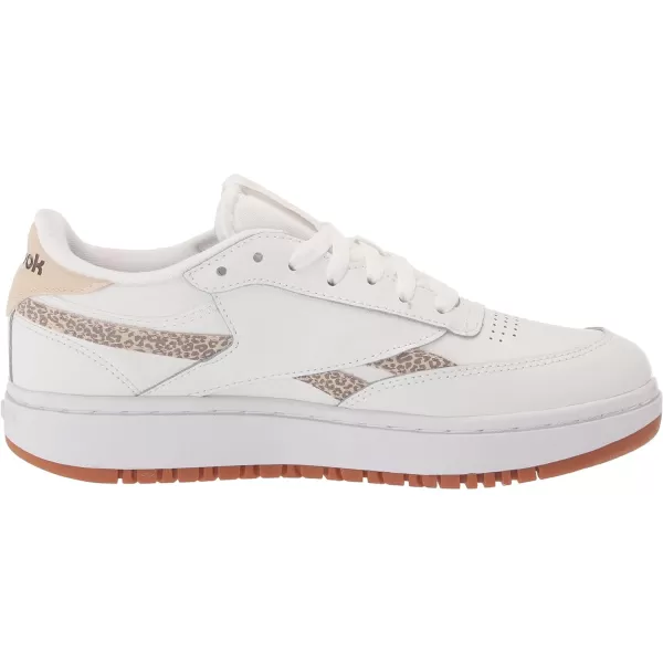 Reebok Womens Club C Geo Mid SneakerWhiteStuccoGum