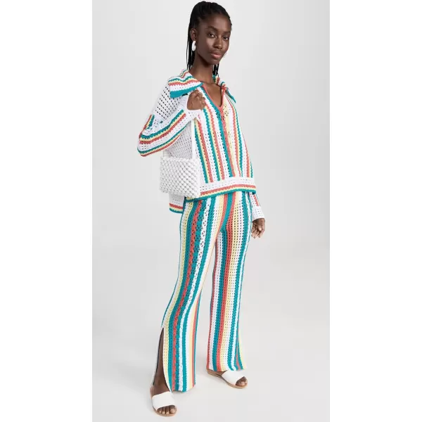 Solid amp Striped Womens The Logan PantsCoral OrangeBananaKeys Blue