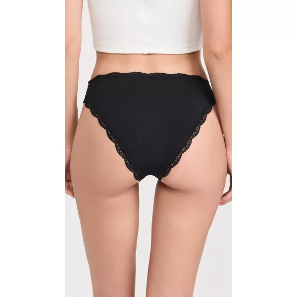 Stripe ampamp Stare Womens Dipped Knickers 4 PackBlack  Sand