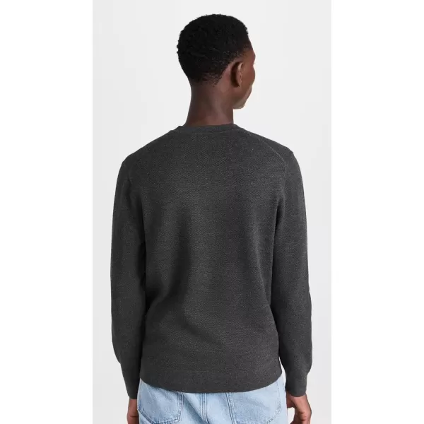 Theory Mens Datter Crew Pique Light SweaterDark Grey Melange