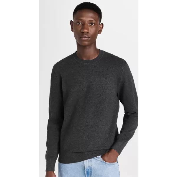 Theory Mens Datter Crew Pique Light SweaterDark Grey Melange