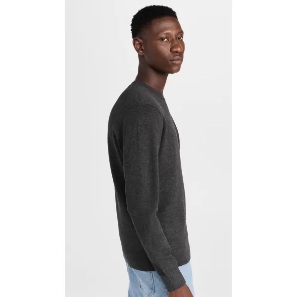 Theory Mens Datter Crew Pique Light SweaterDark Grey Melange