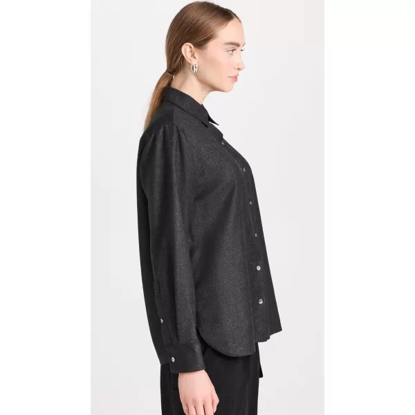 Theory Womens Classic Menswear ShirtNew Charcoal Melange