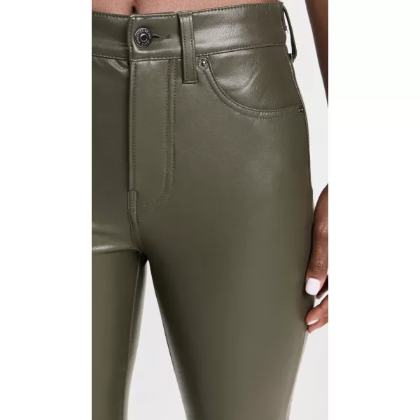 Veronica Beard Jean Womens Carly Vegan Leather Kick Flare PantsLoden