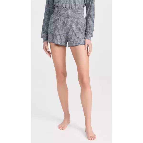 Z SUPPLY Womens Dawn Smocked ShortsCharcoal Heather