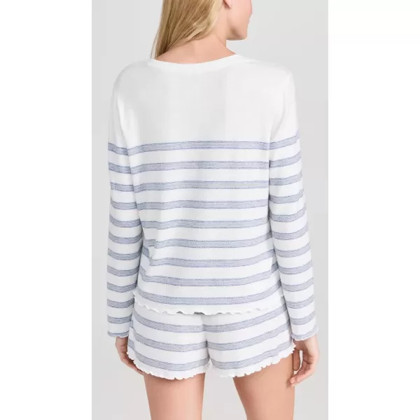 Z SUPPLY Womens Hometown Stripe Long Sleeve TopVanilla Ice