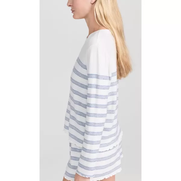 Z SUPPLY Womens Hometown Stripe Long Sleeve TopVanilla Ice