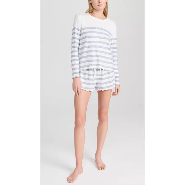 Z SUPPLY Womens Hometown Stripe Long Sleeve TopVanilla Ice