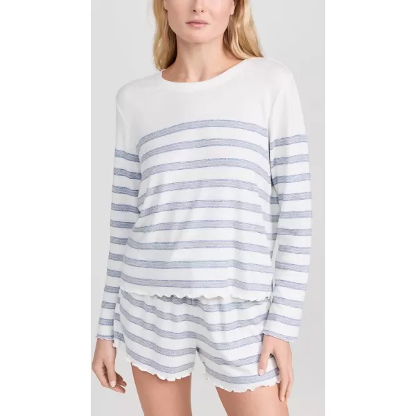 Z SUPPLY Womens Hometown Stripe Long Sleeve TopVanilla Ice