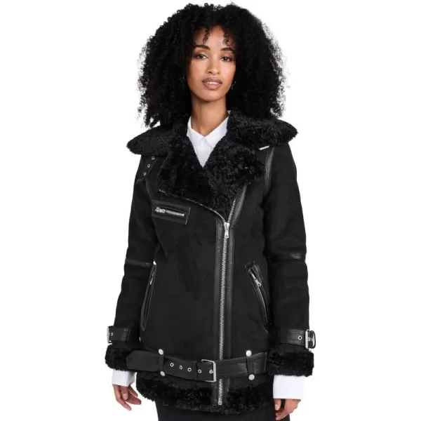 Avec Les Filles Womens Biker JacketBlack